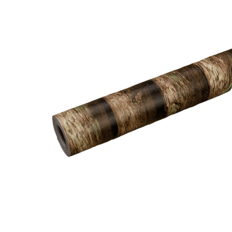 Self-adhesive wood grain striped wallpaper