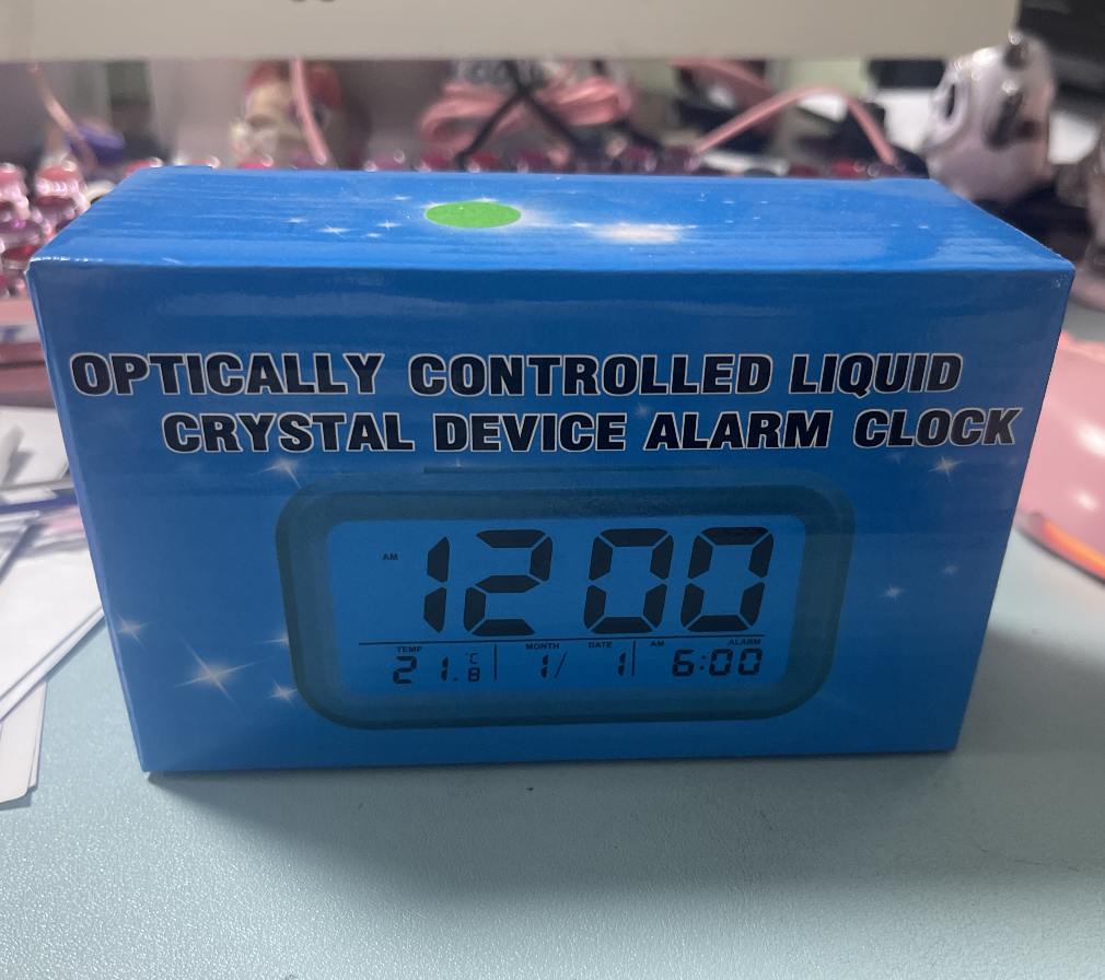 Smart Simple 5.3 Inch Silent LED Digital Alarm Clock w/ Date Temp Display -White Luxe By Sarah