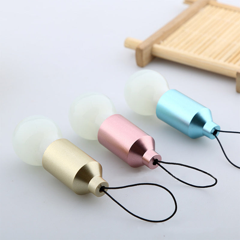 Small LED Light Bulb Shape Keychain Pull Switch 5.5cm Random Colours - Luxe By Sarah