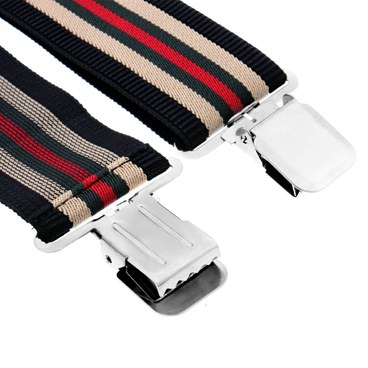 Adjustable Stripe Plain Mens Braces Suspenders Heavy Duty Trouser Elastic 50mm