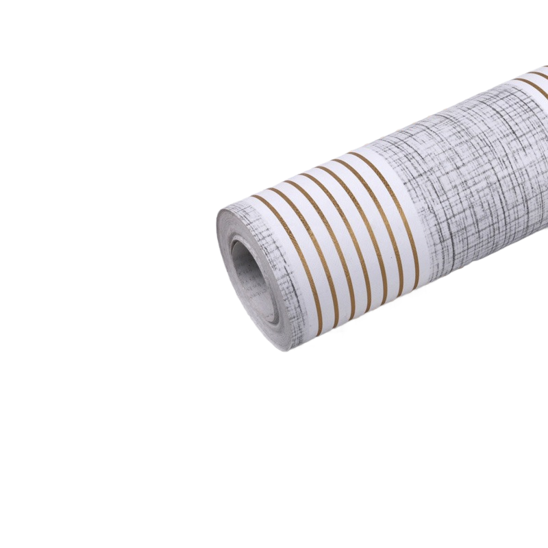 Self-adhesive wood grain striped wallpaper