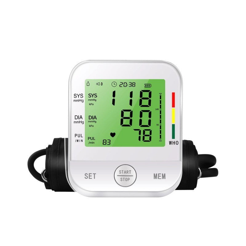 Home Arm Blood Pressure Monitor With Large Arm Cuff, Voice Announcement, Three-color Backlight And Large Display - Luxe By Sarah