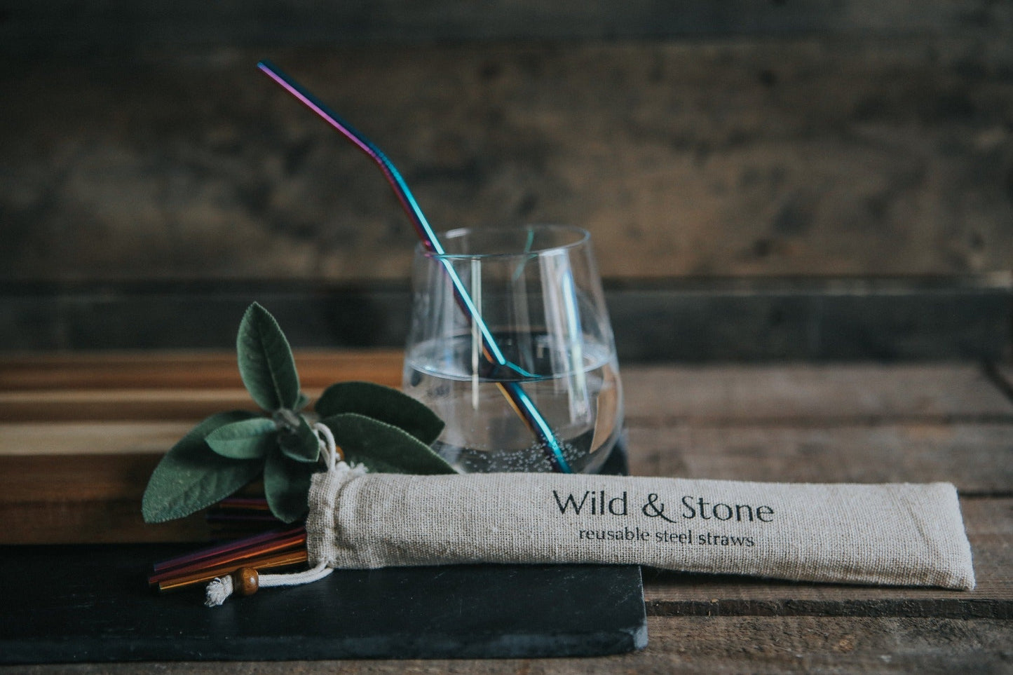 Reusable Stainless Steel Drinking Straws - Rainbow - 8 Pack Wild And Stone