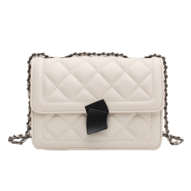 New trendy fashion texture messenger bag all-match one-shoulder small square bag Michan Direct