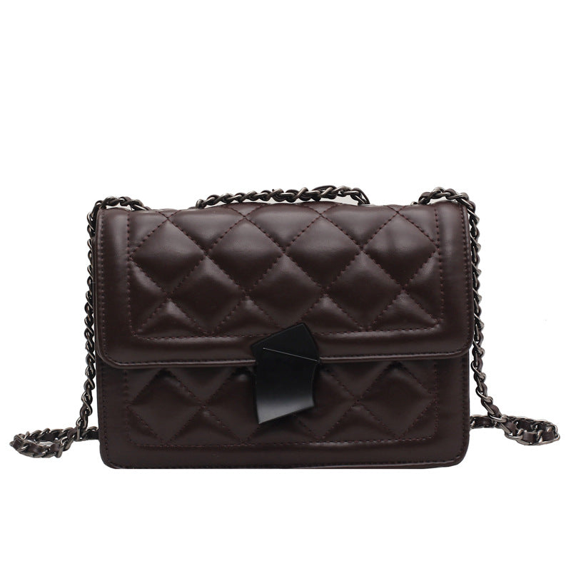 New trendy fashion texture messenger bag all-match one-shoulder small square bag Michan Direct