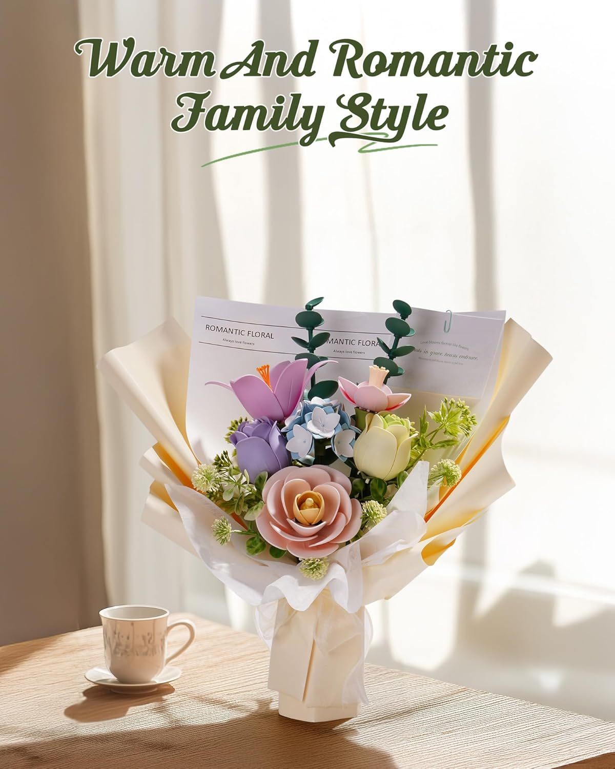 Plastic Flower Puzzle ROBOTIME 3D, Spring Time Bouquet DIY Model Kits For Gift AF01J Luxe By Sarah