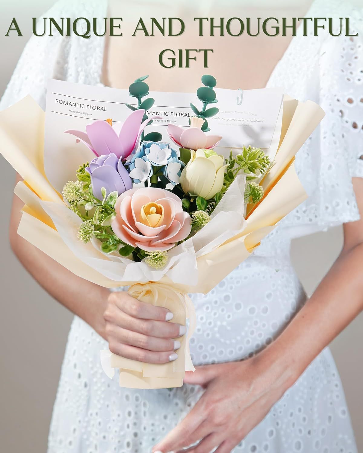 Plastic Flower Puzzle ROBOTIME 3D, Spring Time Bouquet DIY Model Kits For Gift AF01J Luxe By Sarah