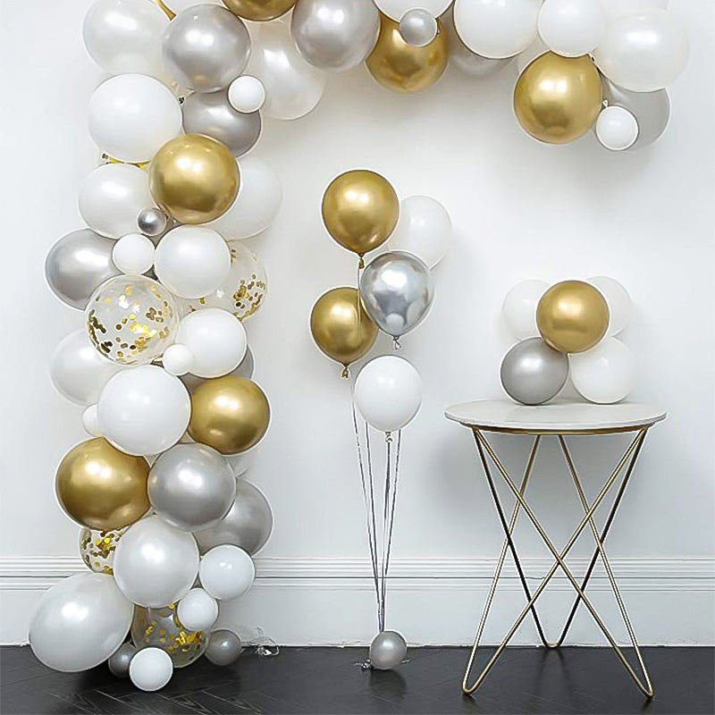 Balloon Arch Garland Kit Gold Confetti 120 pcs 12 Inch Latex Balloons - Luxe By Sarah