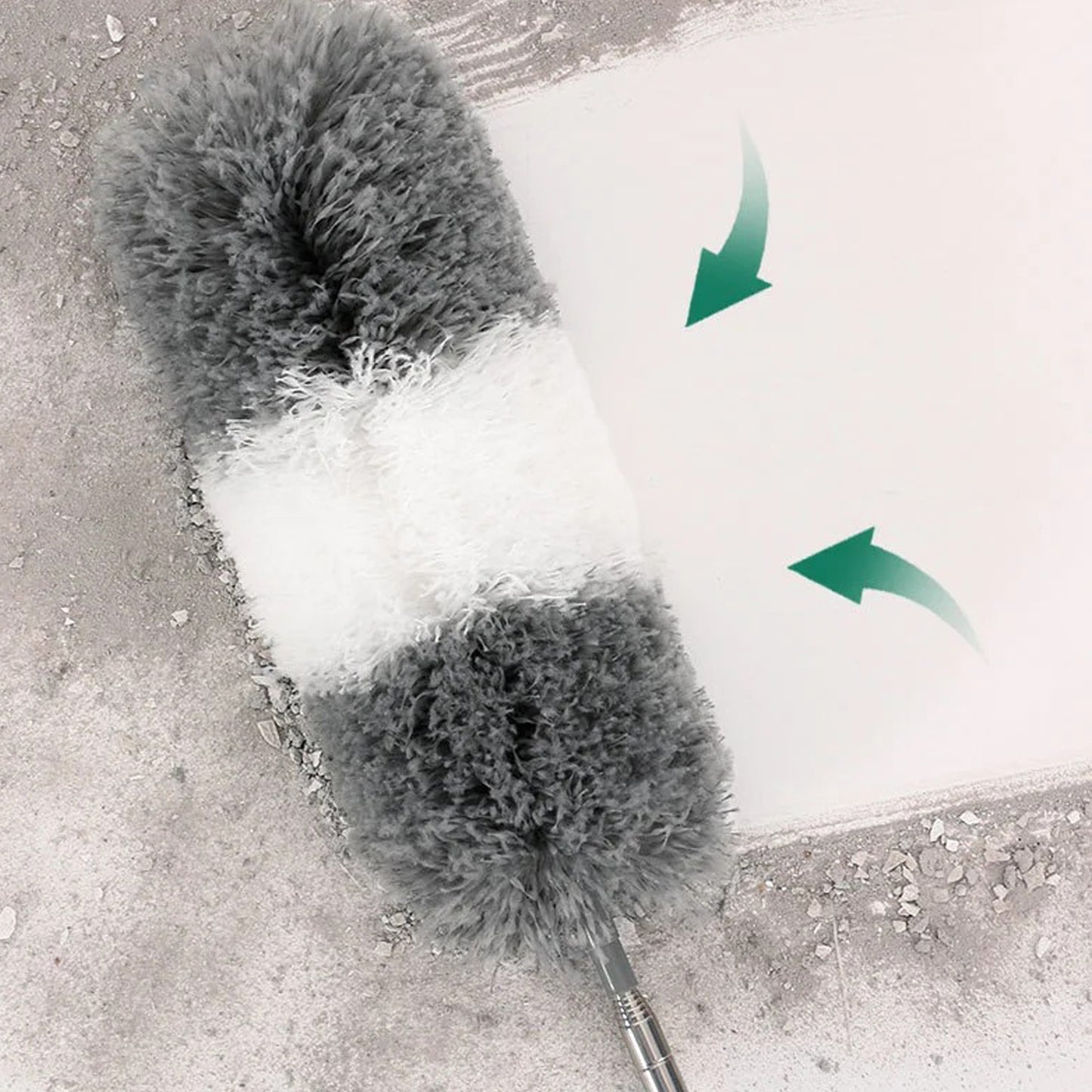 Duster Long Extendable Feather  Duster Magic Cobweb Duster Brush - Grey - Luxe By Sarah