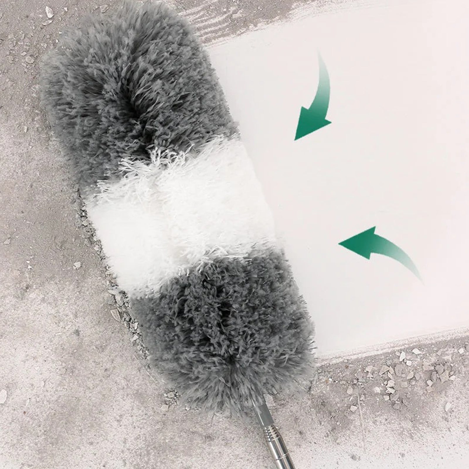 Duster Long Extendable Feather  Duster Magic Cobweb Duster Brush - Grey - Luxe By Sarah