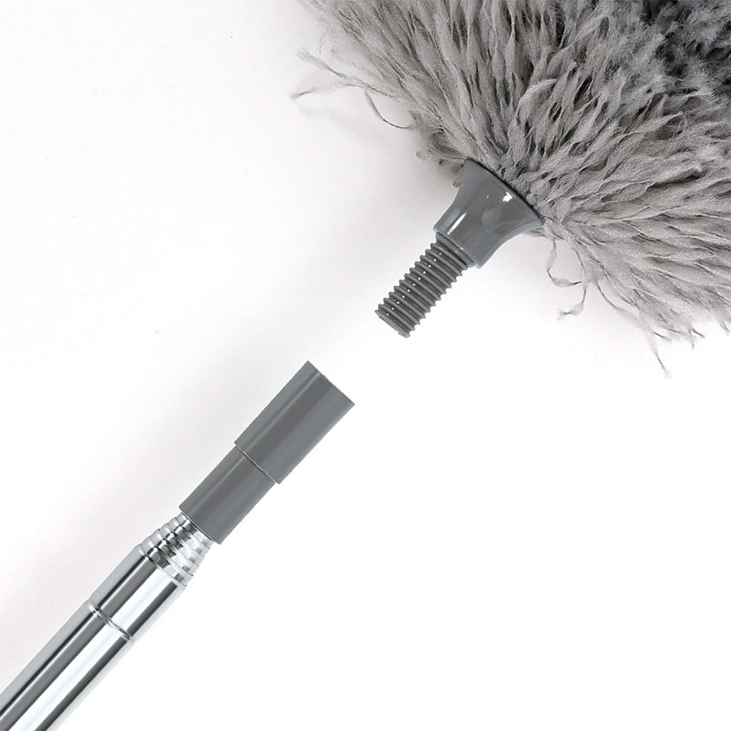 Duster Long Extendable Feather  Duster Magic Cobweb Duster Brush - Grey - Luxe By Sarah