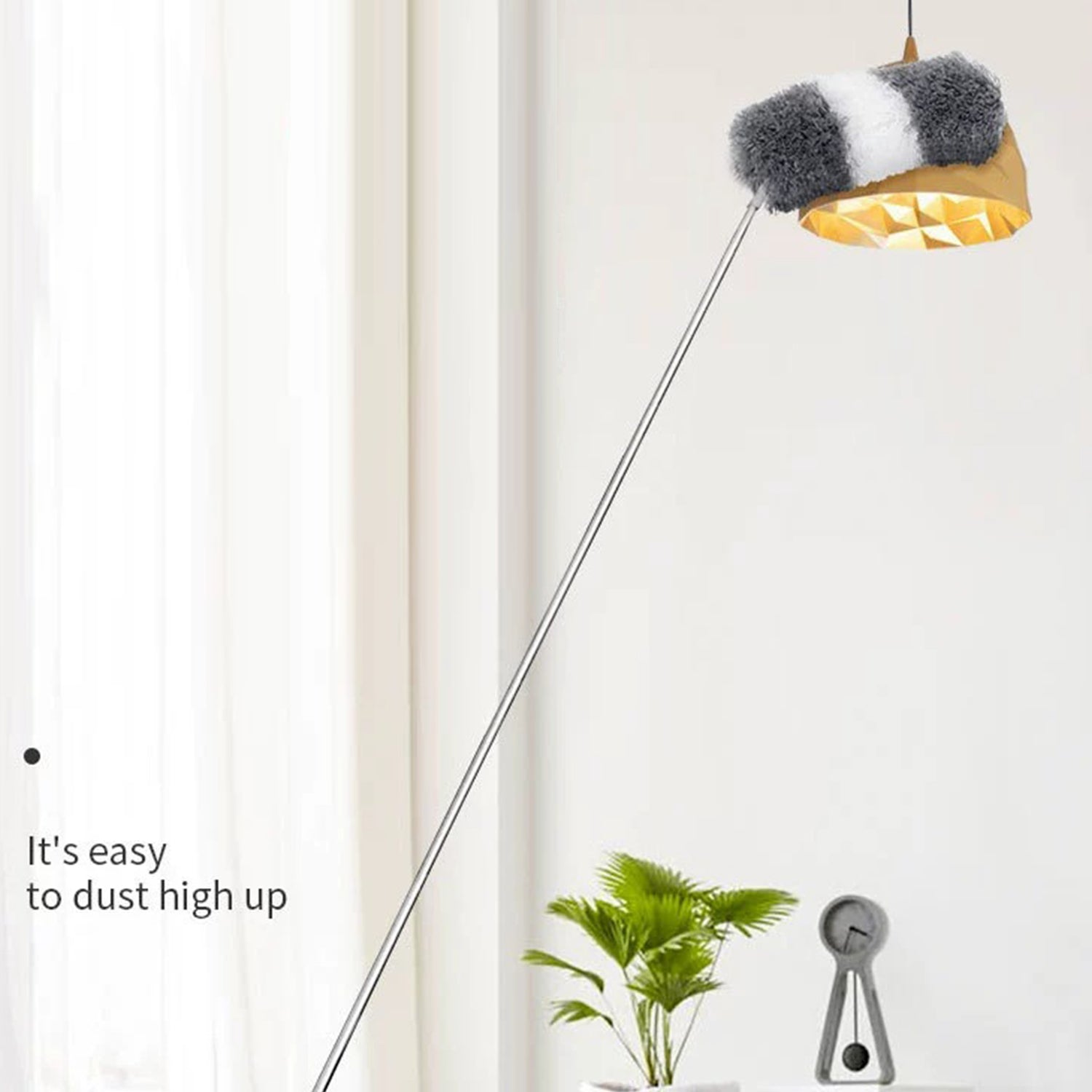 Duster Long Extendable Feather  Duster Magic Cobweb Duster Brush - Grey - Luxe By Sarah