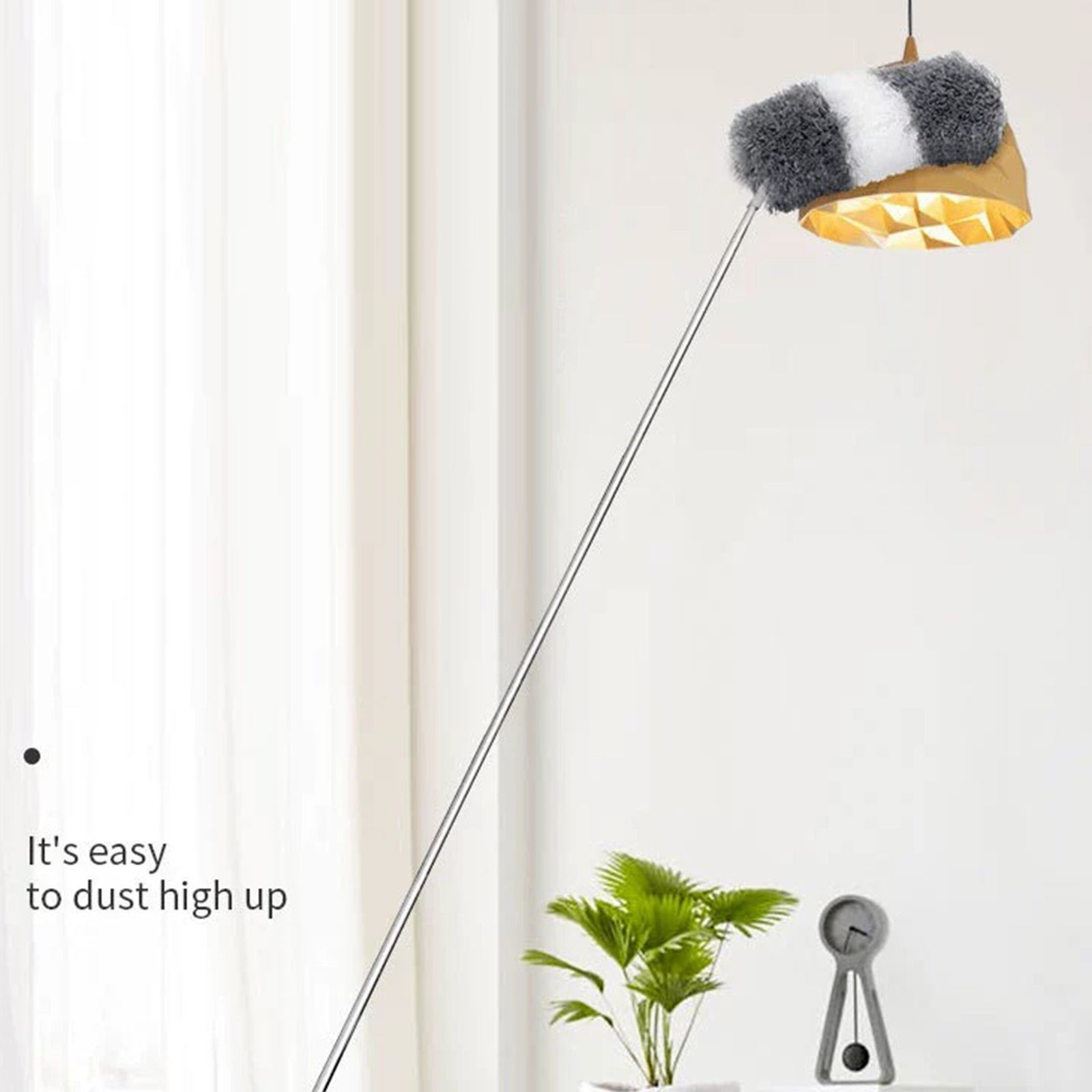 Duster Long Extendable Feather  Duster Magic Cobweb Duster Brush - Grey - Luxe By Sarah