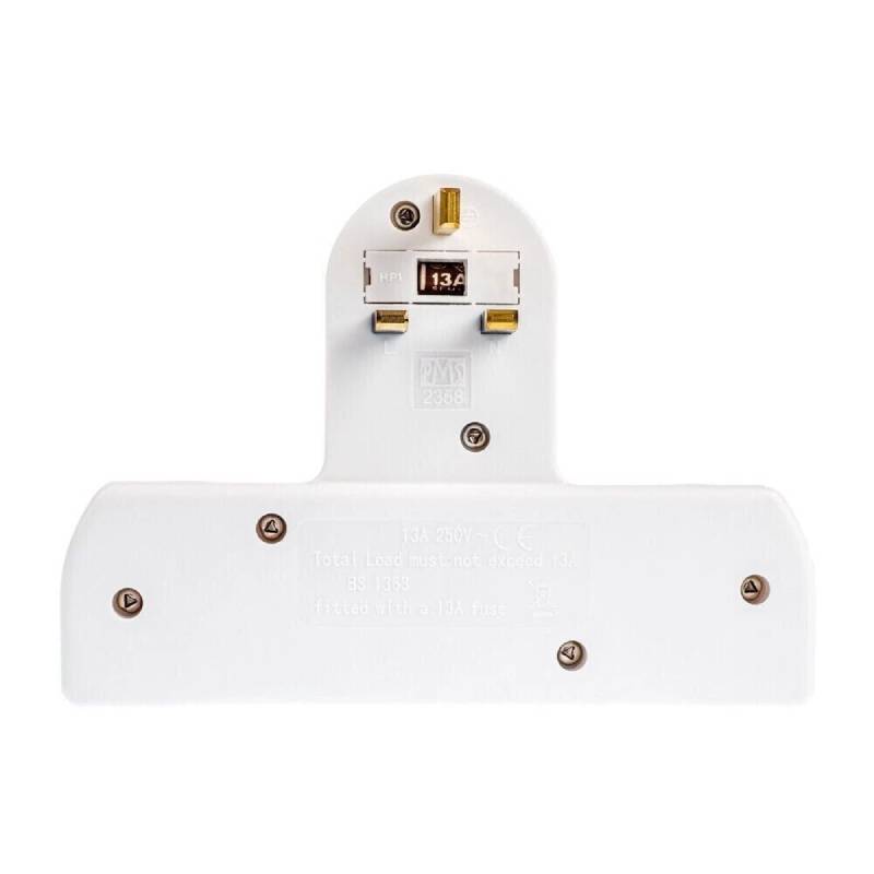 Electric Gang Extension 3 Way Wall Socket UK Mains Plug Adaptor Convert Extender 13A Luxe By Sarah