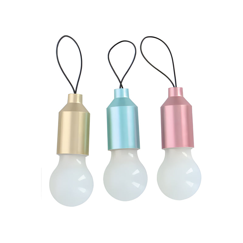 Small LED Light Bulb Shape Keychain Pull Switch 5.5cm Random Colours - Luxe By Sarah