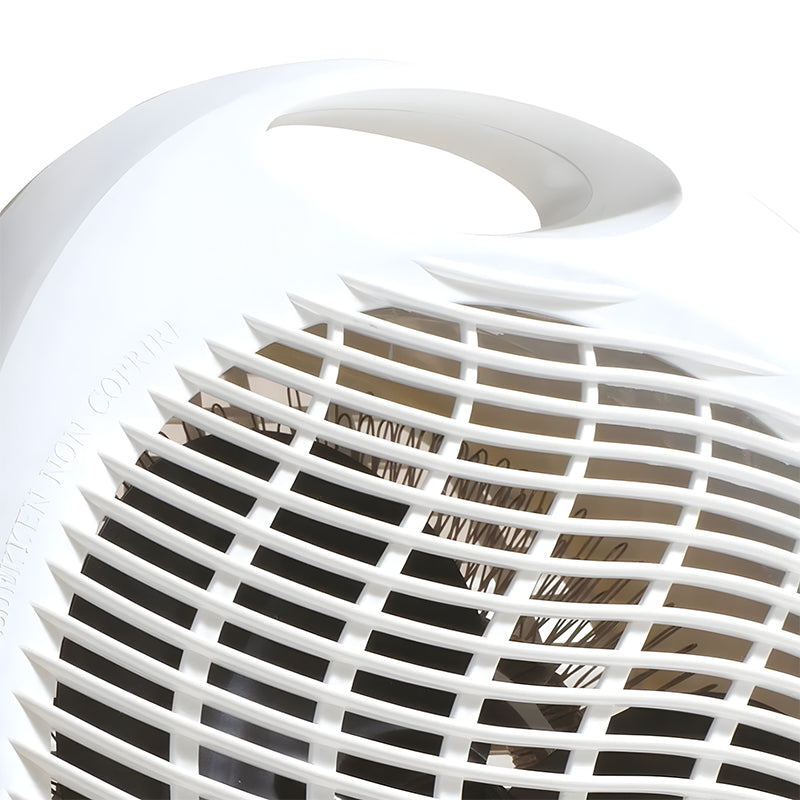 2000W Plastic Upright Fan Heater Portable Heater with Thermostat - White Luxe By Sarah