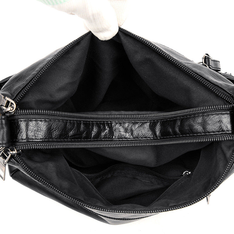 New Trendy Soft Leather Multilayer Messenger Bag Michan Direct