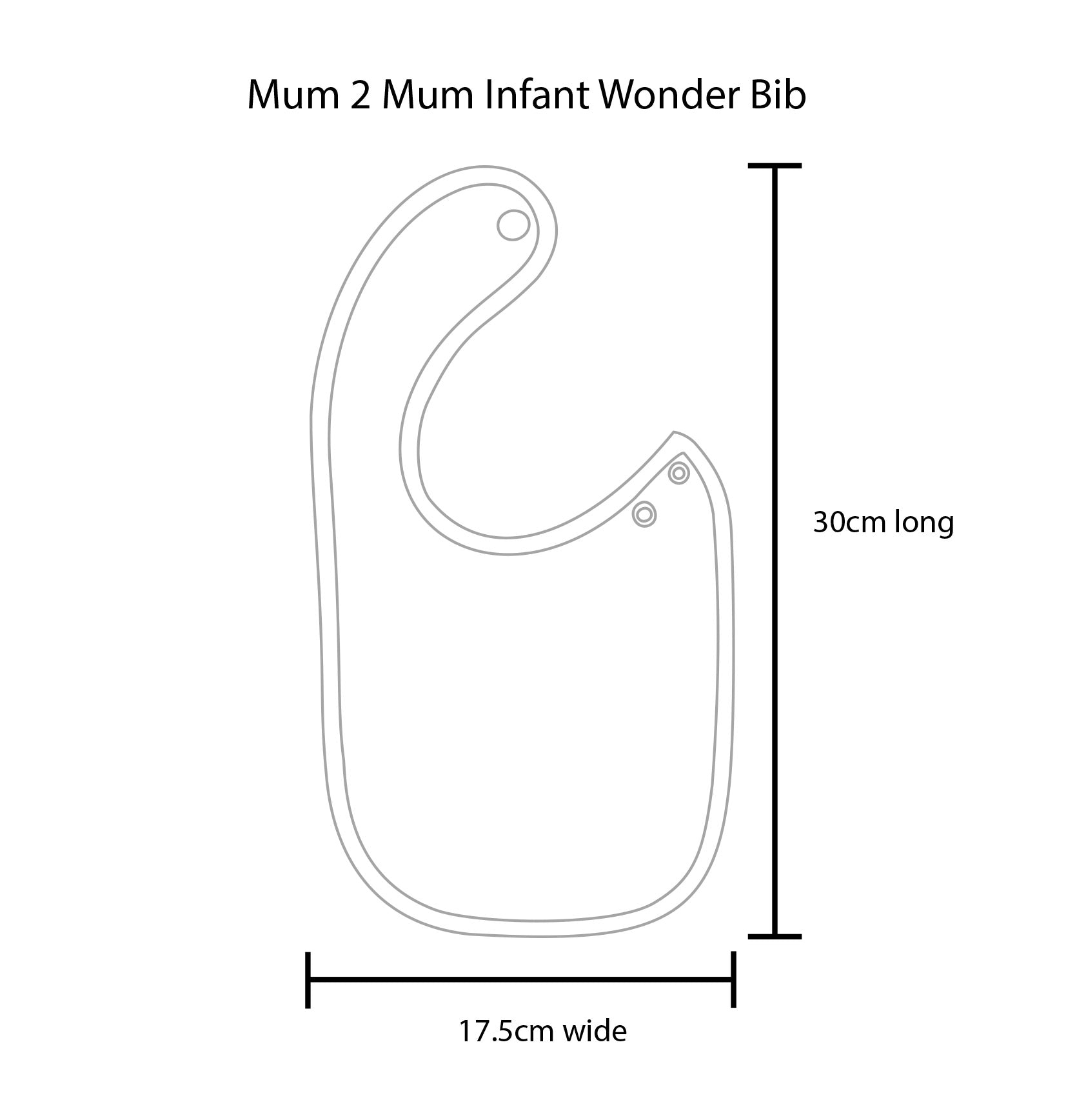 3 PACK - Mum 2 Mum Infant Wonder Bibs - Red / Lime / Teal Baby&More