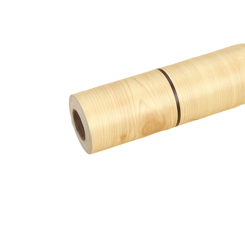 Self-adhesive wood grain striped wallpaper