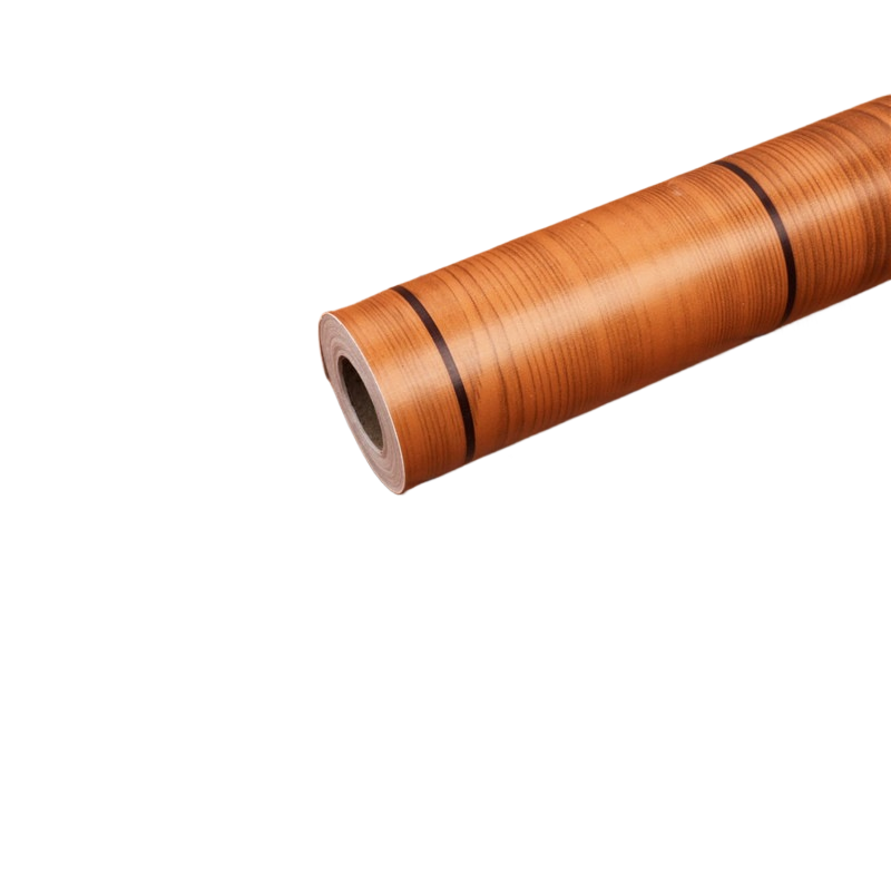 Self-adhesive wood grain striped wallpaper