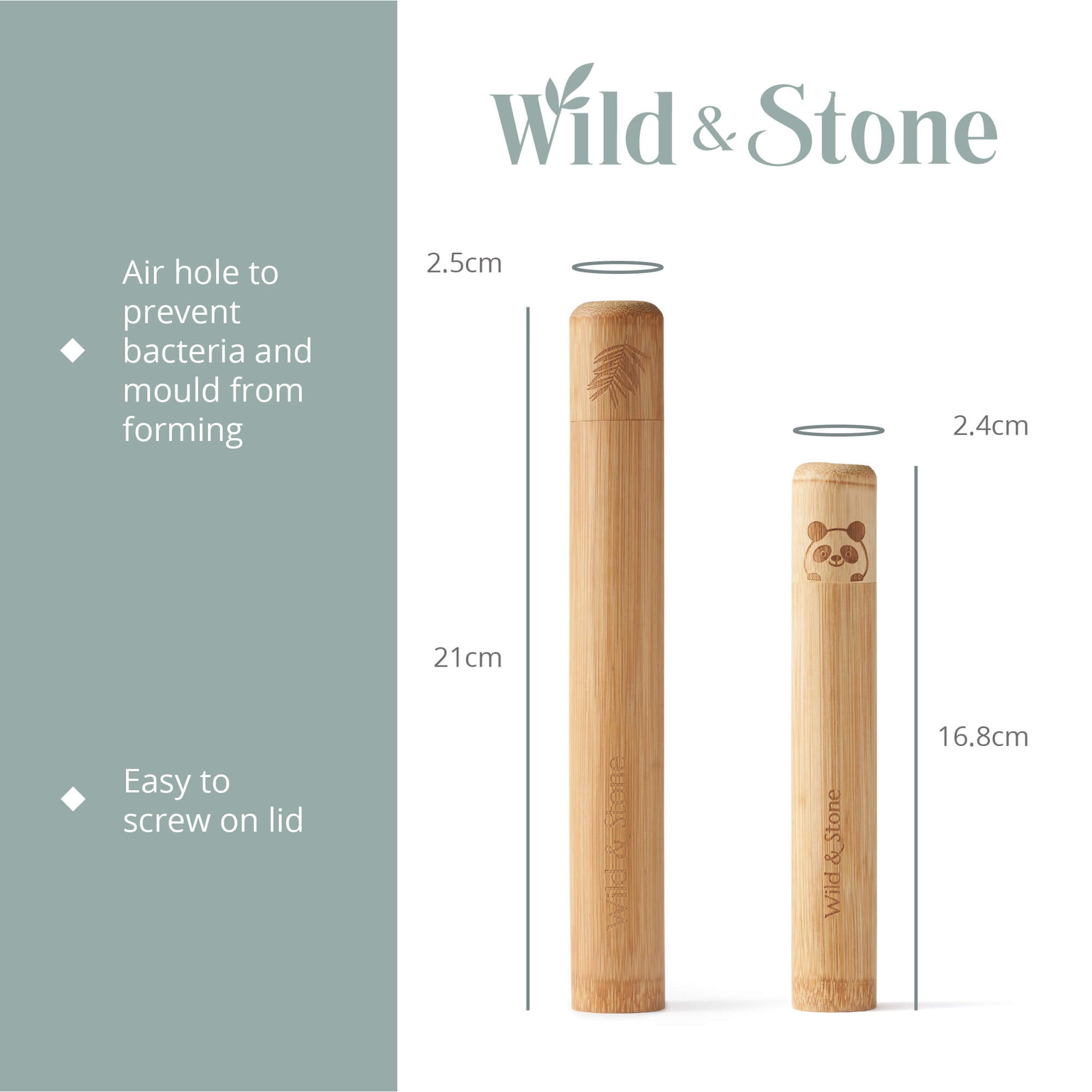 Bamboo Toothbrush Travel Holder - Child Wild And Stone