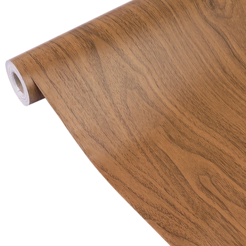Self-adhesive wood grain striped wallpaper