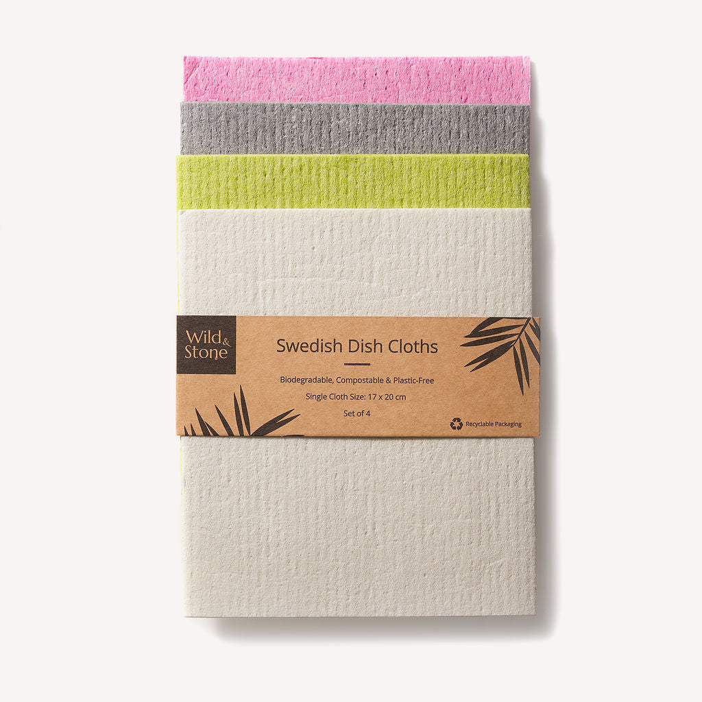 Compostable Swedish Dish Cloths - Set of 4 Wild And Stone