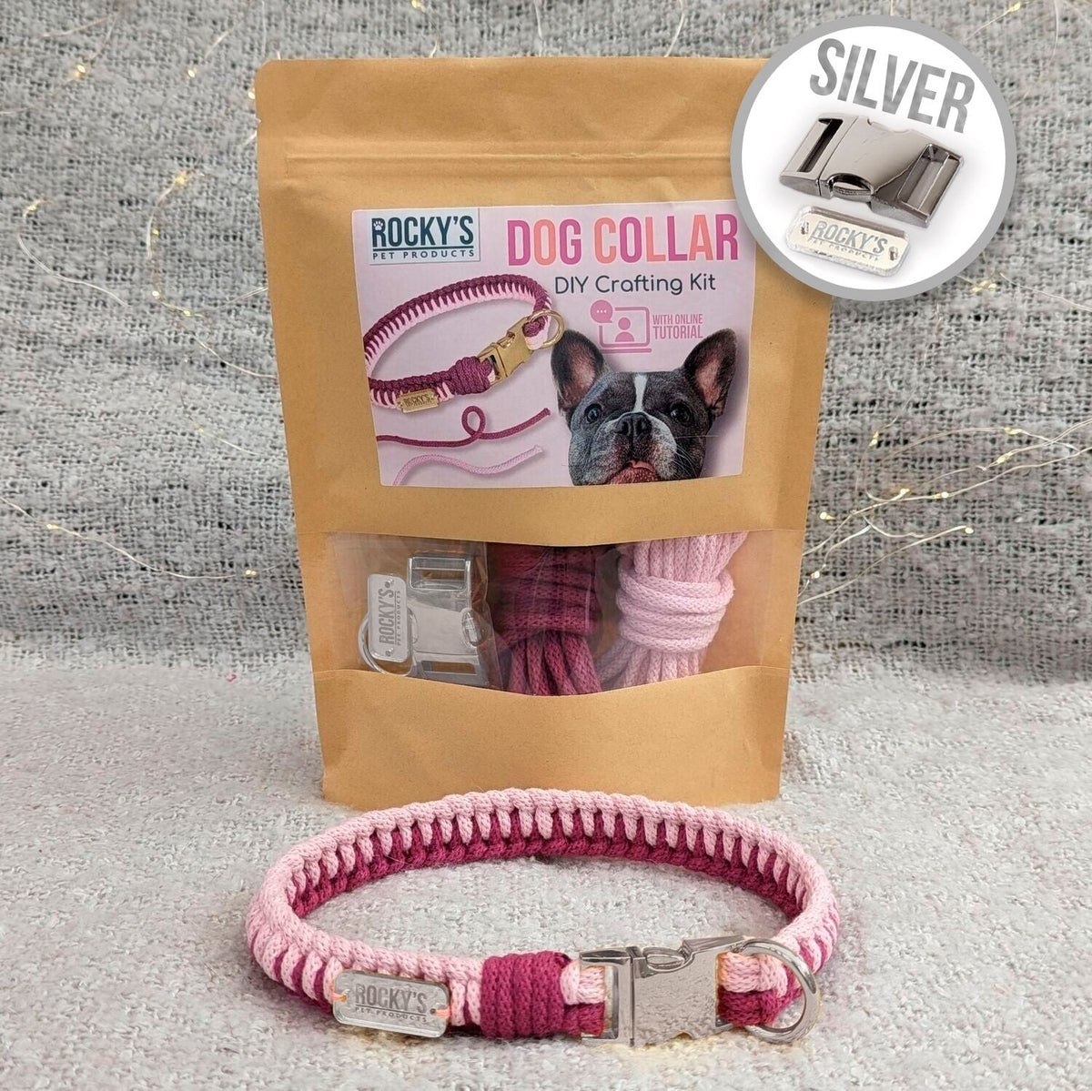 Make Your Own Dog Collar Craft Kit - PINK