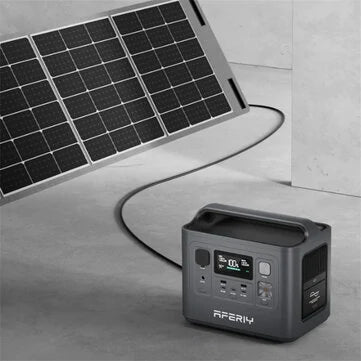 Aferiy P010 800W 512Wh LiFePO4 Portable Power Station +1* S100 100W Solar Panel UPS Solar Generator Camping Home Emergency Portable Backup Power UK Plug - Luxe By Sarah