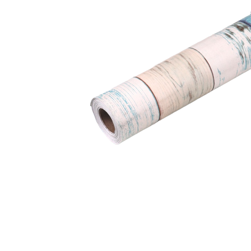 Self-adhesive wood grain striped wallpaper