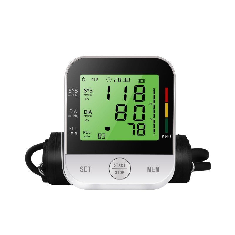 Home Arm Blood Pressure Monitor With Large Arm Cuff, Voice Announcement, Three-color Backlight And Large Display - Luxe By Sarah