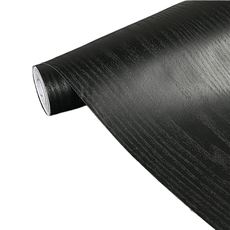 Self-adhesive wood grain striped wallpaper