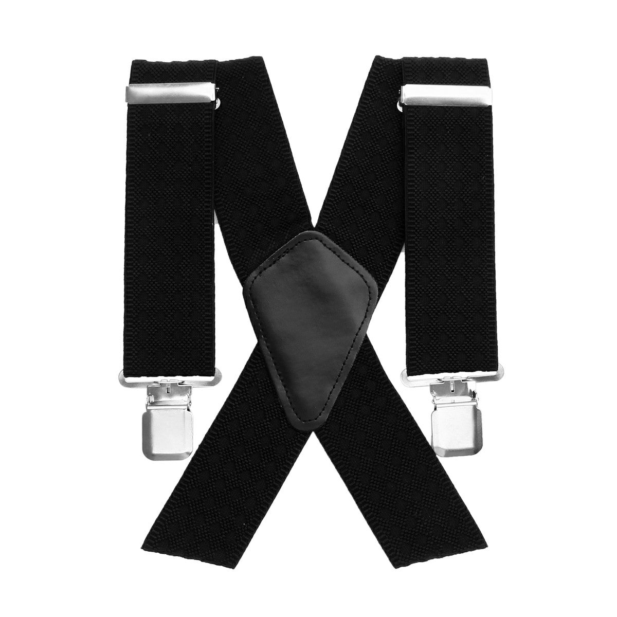 Adjustable Grid Plain Mens Braces Suspenders Heavy Duty Trouser Elastic UK 50mm