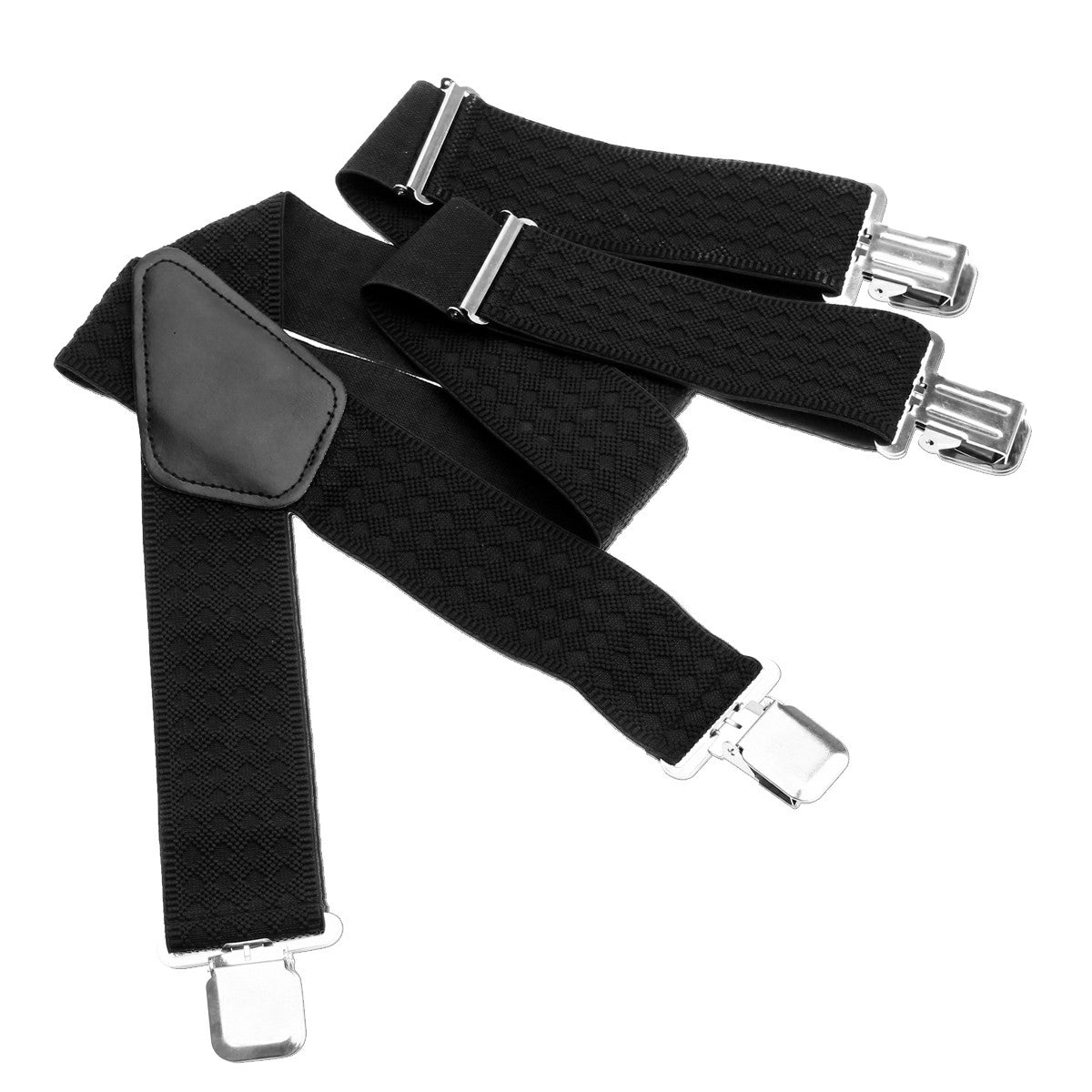 Adjustable Grid Plain Mens Braces Suspenders Heavy Duty Trouser Elastic UK 50mm