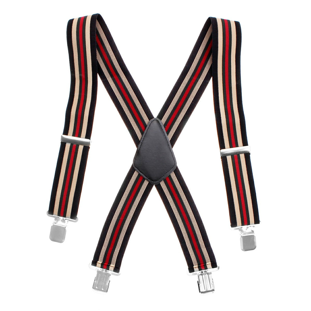 Adjustable Stripe Plain Mens Braces Suspenders Heavy Duty Trouser Elastic 50mm