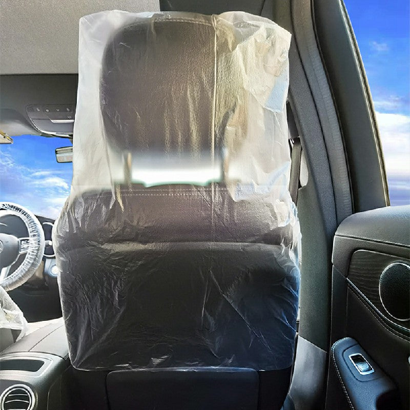 100pcs Disposable Plastic Car Seat Covers Vehicle Cover Valet Protective - Luxe By Sarah