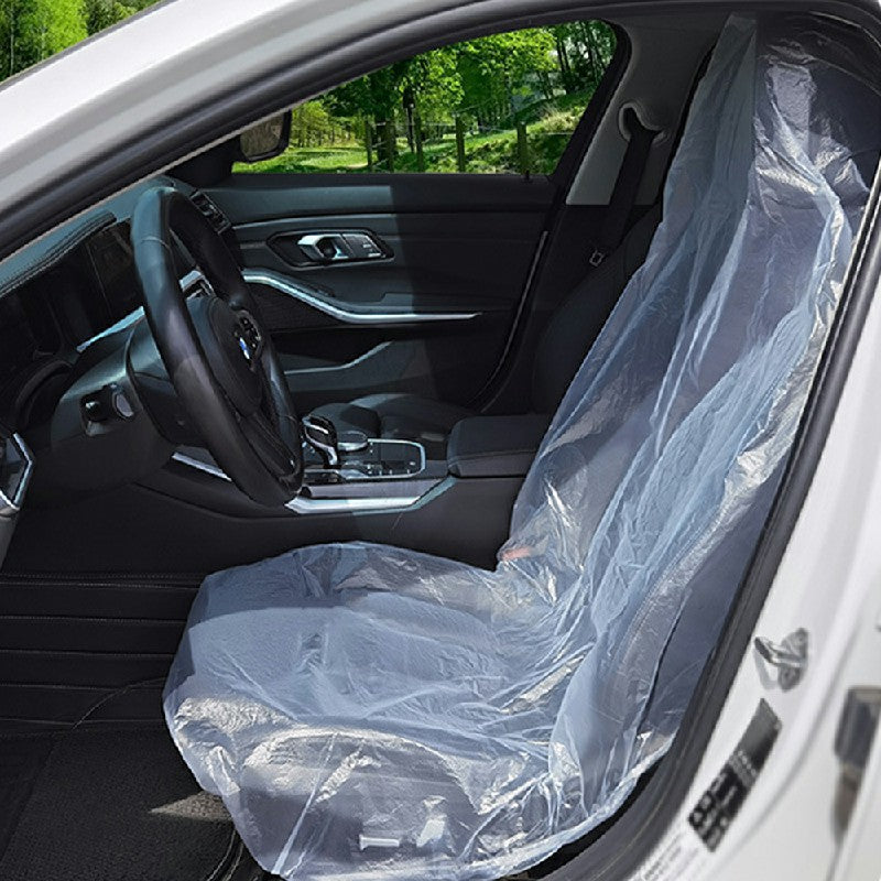 100pcs Disposable Plastic Car Seat Covers Vehicle Cover Valet Protective - Luxe By Sarah