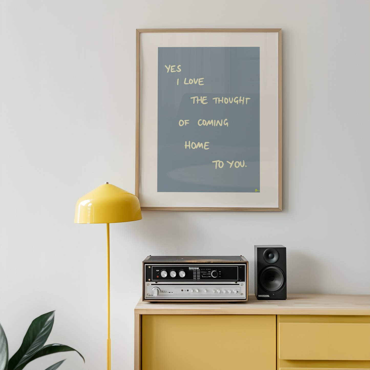 Coming Home To You | Romantic Relatable Slogan Grey Print