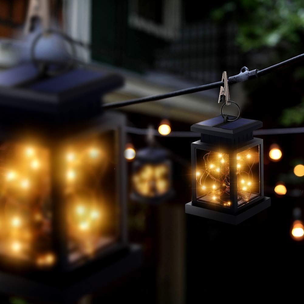 Solar Umbrella Lantern with Peg Clip Garden Decoration Light Fairy Light Stars Design - Luxe By Sarah