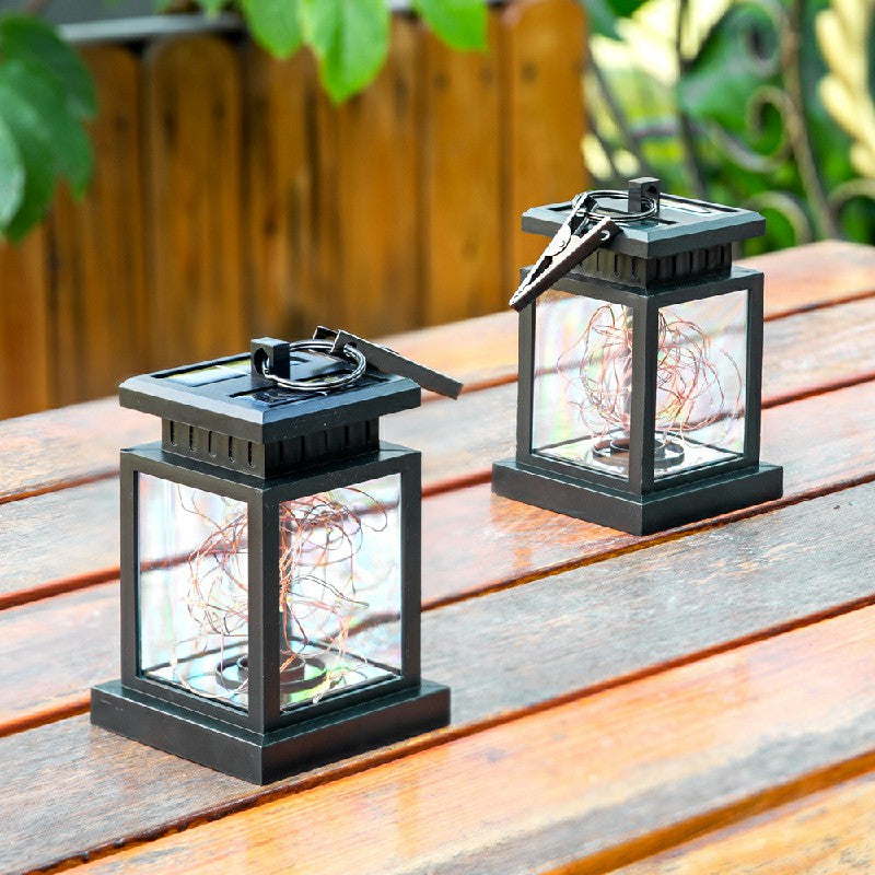 Solar Umbrella Lantern with Peg Clip Garden Decoration Light Fairy Light Stars Design - Luxe By Sarah