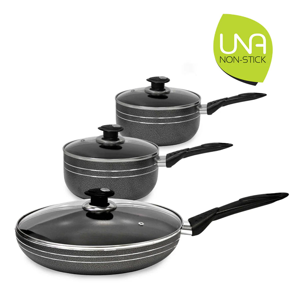 SQ Professional Una Non Stick Essential Pan Set of 6 Luxe By Sarah