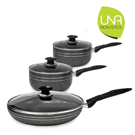 SQ Professional Una Non Stick Essential Pan Set of 6 Luxe By Sarah