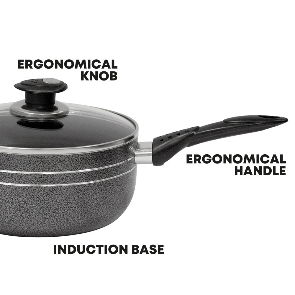 SQ Professional Una Non Stick Essential Pan Set of 6 Luxe By Sarah