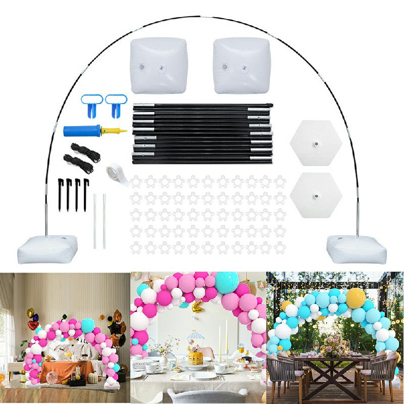 Balloon Arch Stand Kit with Base, Adjustable Balloon Arch Holder Garland Frame Balloon Clips - Luxe By Sarah