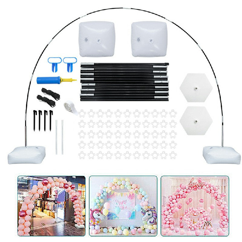 Balloon Arch Stand Kit with Base, Adjustable Balloon Arch Holder Garland Frame Balloon Clips - Luxe By Sarah