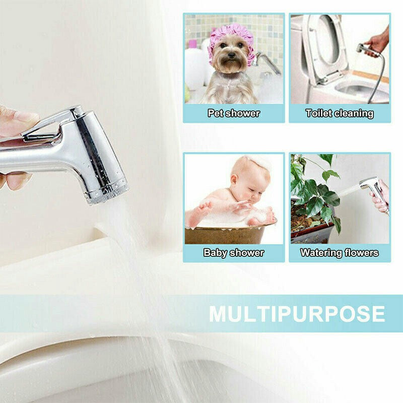 Hose Bidet Spray Tap for Toilet Hygienic and Chrome Muslim Shower Head - Luxe By Sarah