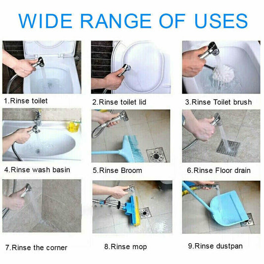 Hose Bidet Spray Tap for Toilet Hygienic and Chrome Muslim Shower Head - Luxe By Sarah