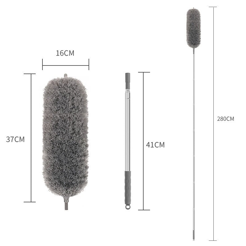Duster Long Extendable Feather  Duster Magic Cobweb Duster Brush - Grey - Luxe By Sarah