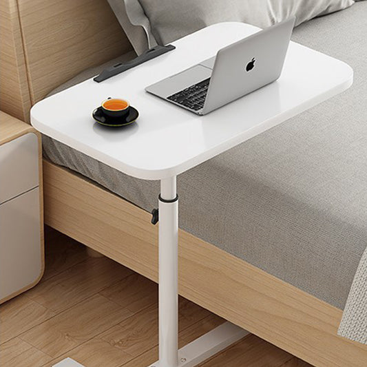 Adjustable Overbed Table Hospital Bed Tray with Wheels for Home Use or Medical - White - Luxe By Sarah
