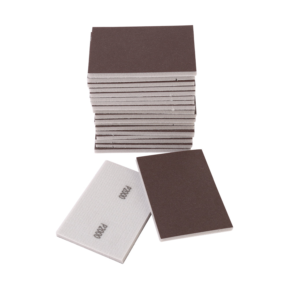 25pcs Double Side Wet Dry Sanding Sponge Pads Foam Sandpaper Blocks Fine to Coarse - Brown - Luxe By Sarah